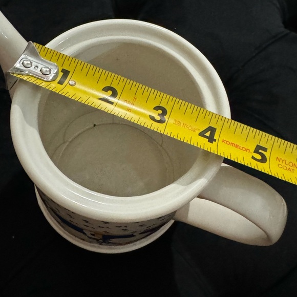 VTG Duck Geese Tea Pot Kettle Ceramic MCM 80s Kitchen Blue Flower Bow Farmhouse - Picture 12 of 16